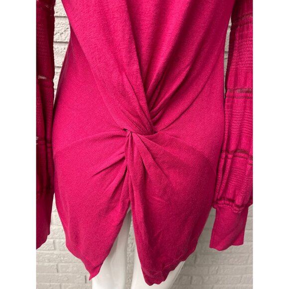 Blu Dahlia Women Long Sleeve Twisted Split Back Design Sweater Tunic Size M - Picture 5 of 13